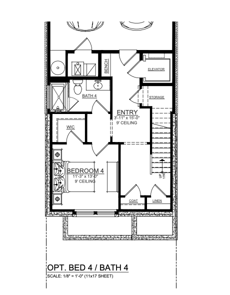 Optional Bedroom 4 / Bathroom 4